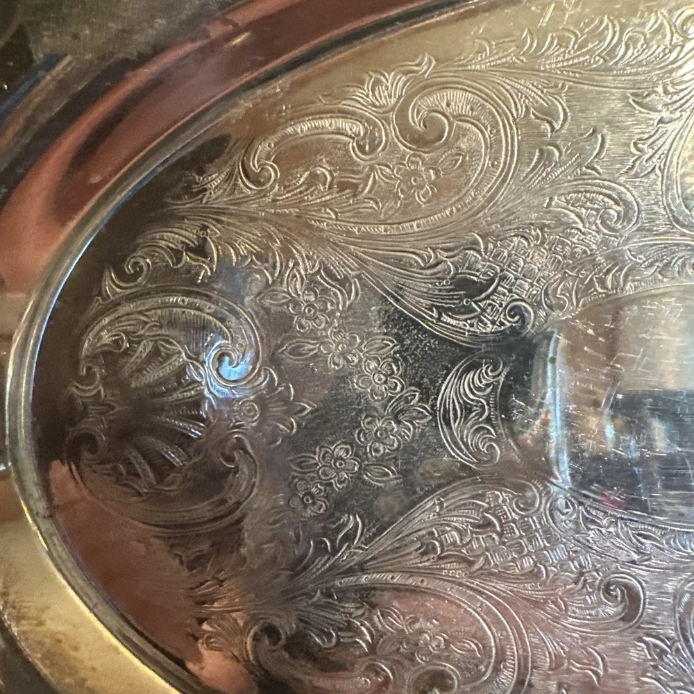 Oneida Silver Plated Shakers, Wallace Tray, Empire Crafts Cream & Sugar